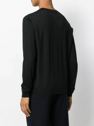 Shop Falke Colour Block Jumper In Black