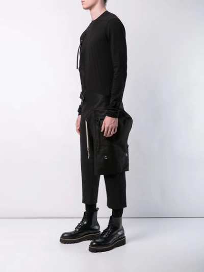 Shop Rick Owens Deconstructed Vest - Black