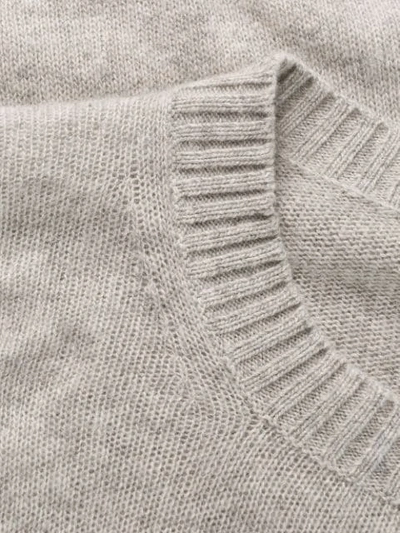 Shop Maison Flaneur Fine Knit Jumper In Grey
