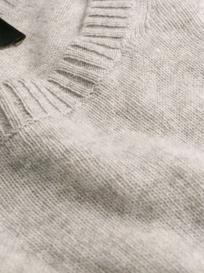 Shop Maison Flaneur Fine Knit Jumper In Grey