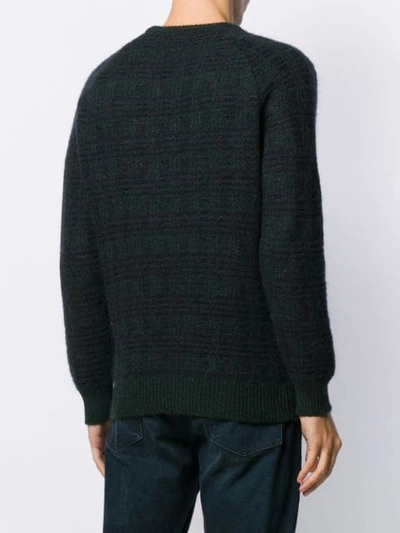 Zanone Textured Knit Sweater In Z2569 Green
