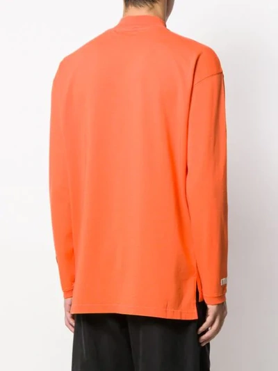 Shop Heron Preston Ctnmb Turtle Neck Sweatshirt In Orange