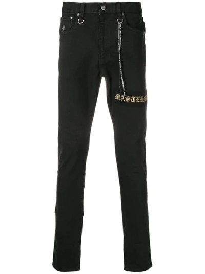 Shop Mastermind Japan Regular Slim Trousers In Black