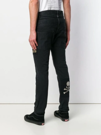 Shop Mastermind Japan Regular Slim Trousers In Black