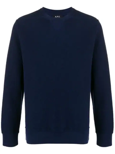 Shop Apc X Brain Dead Knitted Sweatshirt In Blue