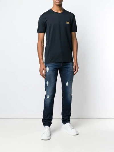 Shop Dolce & Gabbana Logo Short-sleeve T-shirt In Black