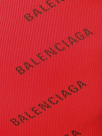 Shop Balenciaga Multi Logo Jumper In Red