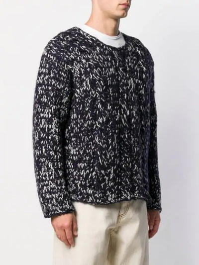 Shop Jacquemus Chunky Knit Jumper In Black