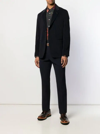 Shop Paul Smith Straight-fit Blazer In Blue