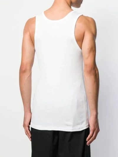 Shop Versace Jeans Couture Logo Patch Tank Top In White