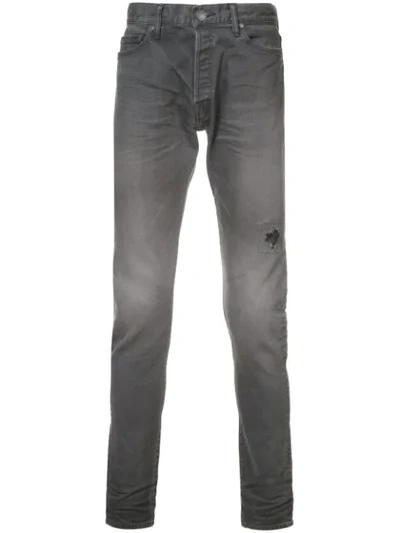 Shop John Elliott Washed Out Jeans In Grey