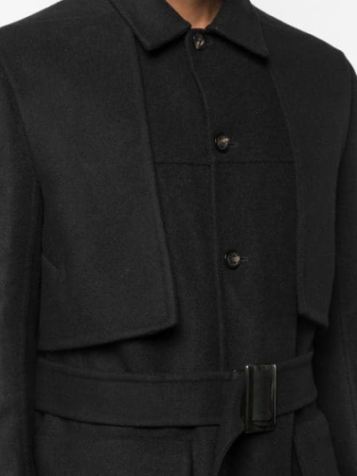 Shop Rick Owens Trench Coat In Black