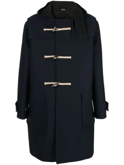 Shop N°21 Classic Duffle Coat In Blue