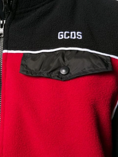 Shop Gcds Logo Embroidered Gilet In Red