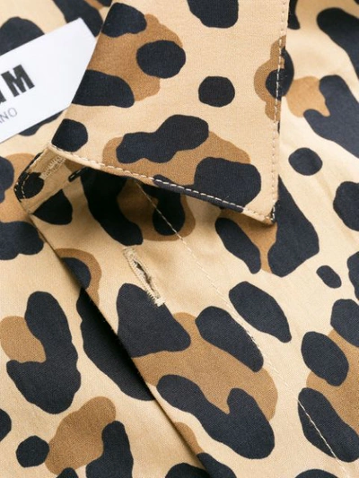 Shop Msgm Leopard Print Shirt In Neutrals