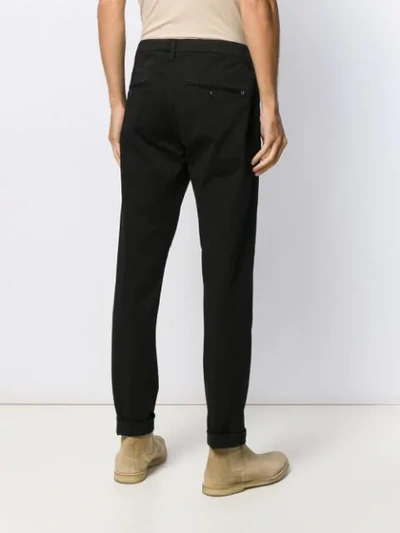 Shop Dondup Slim-fit Trousers In Black
