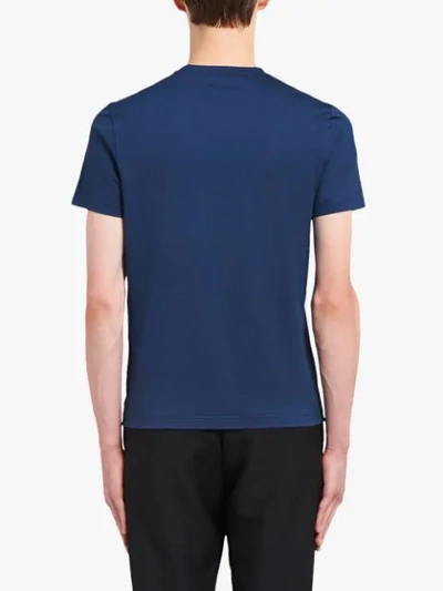 Shop Prada Chest Logo T-shirt In Blue
