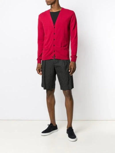 Shop Roberto Collina V-neck Cardigan In Red