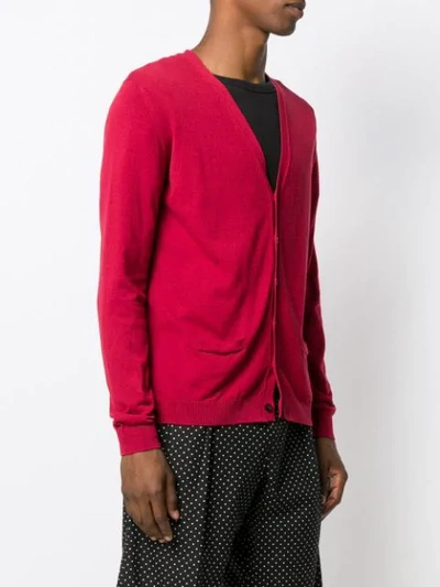 Shop Roberto Collina V-neck Cardigan In Red