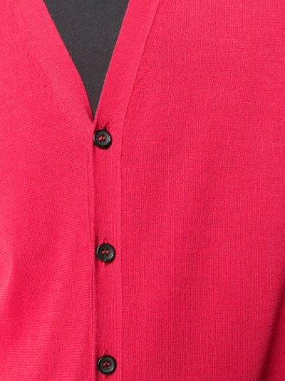 Shop Roberto Collina V-neck Cardigan In Red