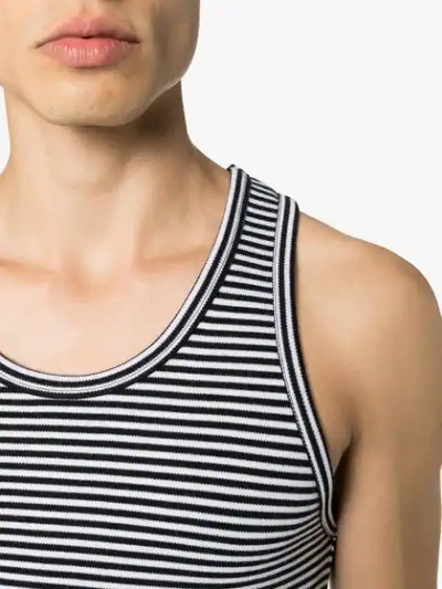 Shop Haider Ackermann Fortuna Striped Tank Top In Black