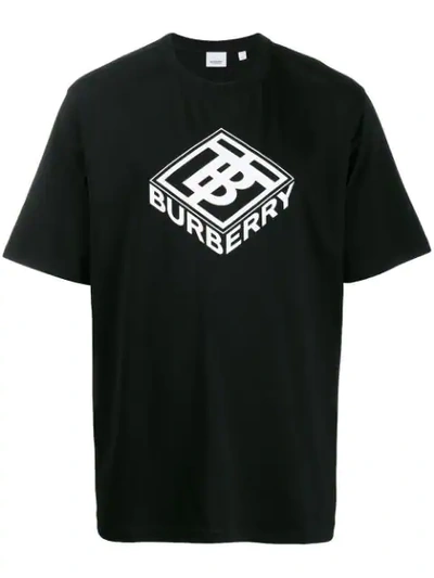 Shop Burberry Graphic Logo T-shirt In Black