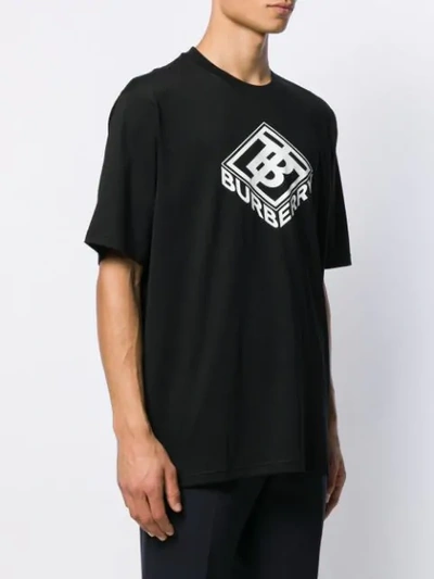 Shop Burberry Graphic Logo T-shirt In Black