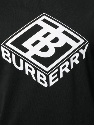 Shop Burberry Graphic Logo T-shirt In Black