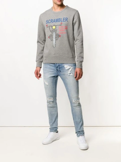 Shop Mc2 Saint Barth Scrambler Sweatshirt In Grey
