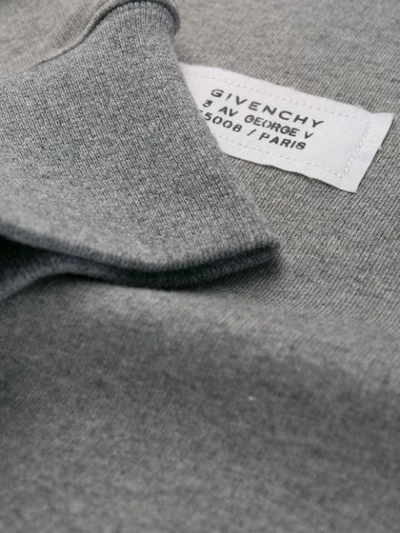 Shop Givenchy Logo Patch Hoodie In 055 Light Grey Melange