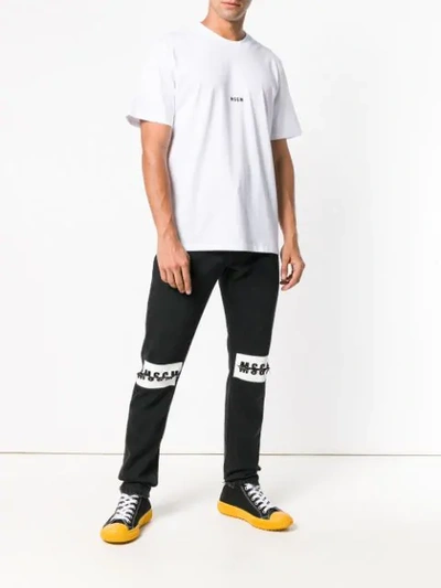 Msgm Gerippte Jeans Mit Logo In Black
