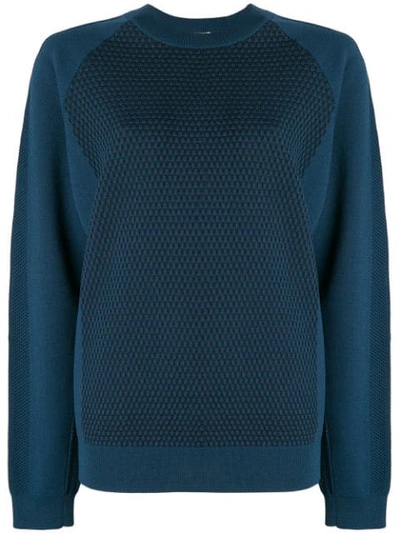 Shop Kenzo Textured Sweatshirt - Blue