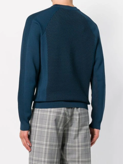 Shop Kenzo Textured Sweatshirt - Blue