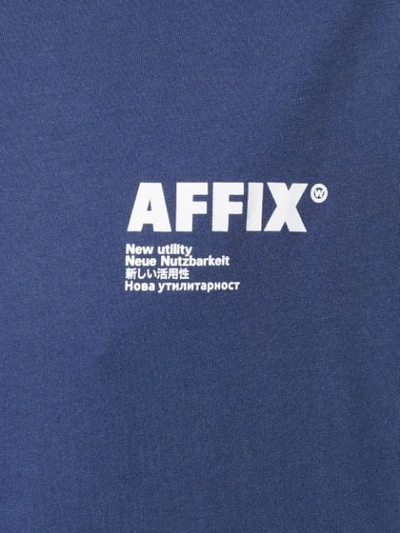 Shop Affix Logo Print T In Blue
