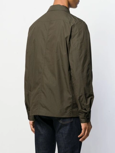 Shop Ps By Paul Smith Zipped Fitted Jacket In Green