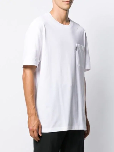 Shop Versace Patch Pocket T-shirt In White