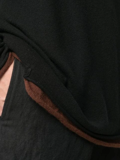 Shop Ziggy Chen Pullover Mit Streifendetail In Black
