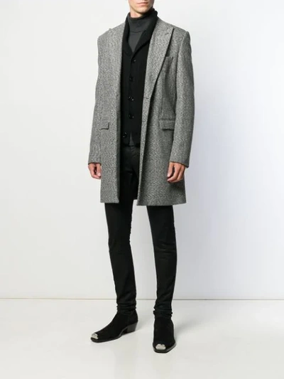 TOM FORD SHAWL COLLAR RIBBED CARDIGAN - 黑色