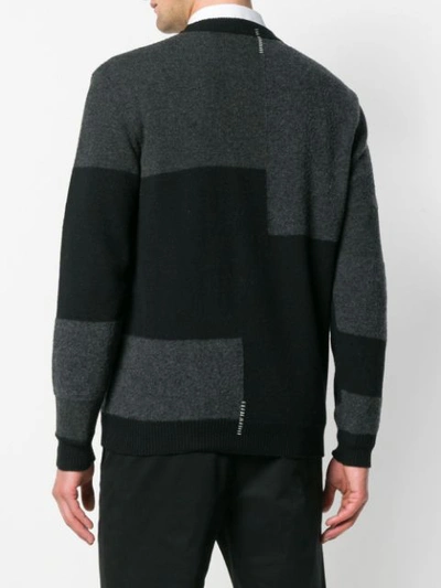 Shop Mauro Grifoni Colour-block Sweater - Grey