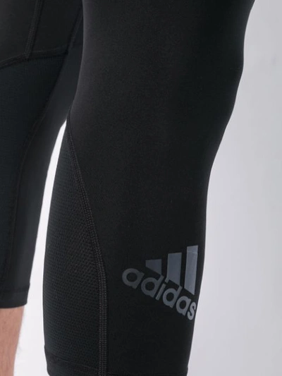 Shop Adidas Originals Alphaskin Cropped Leggings In Black