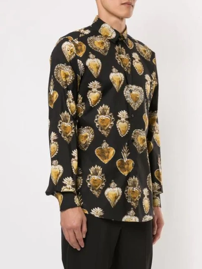 Shop Dolce & Gabbana Sacred Heart-print Shirt In Black