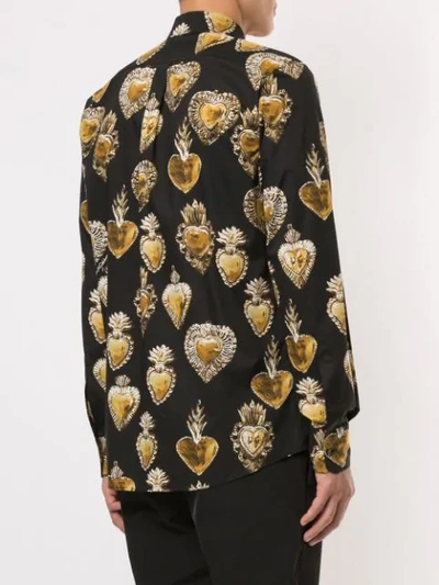 Shop Dolce & Gabbana Sacred Heart-print Shirt In Black