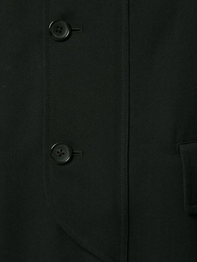 Shop Tomorrowland Hooded Single Breasted Coat - Black