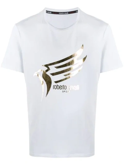 Shop Roberto Cavalli Eagle Print T-shirt In White