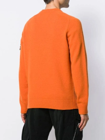 Shop Stone Island Crewneck Sweater In Orange