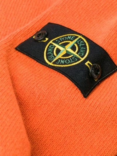 Shop Stone Island Crewneck Sweater In Orange