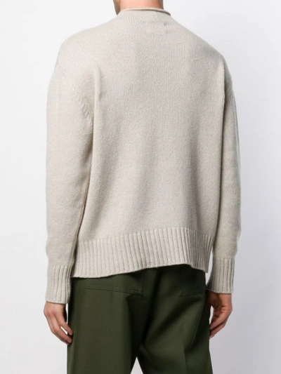Shop Federico Curradi Small Turtleneck Sweater In Neutrals