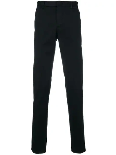 Shop Prada Classic Straight Leg Chinos In Black