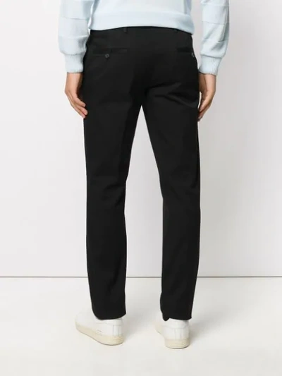 Shop Prada Classic Straight Leg Chinos In Black