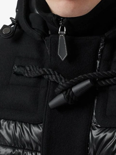 Shop Burberry Quilted Down Coat In Black
